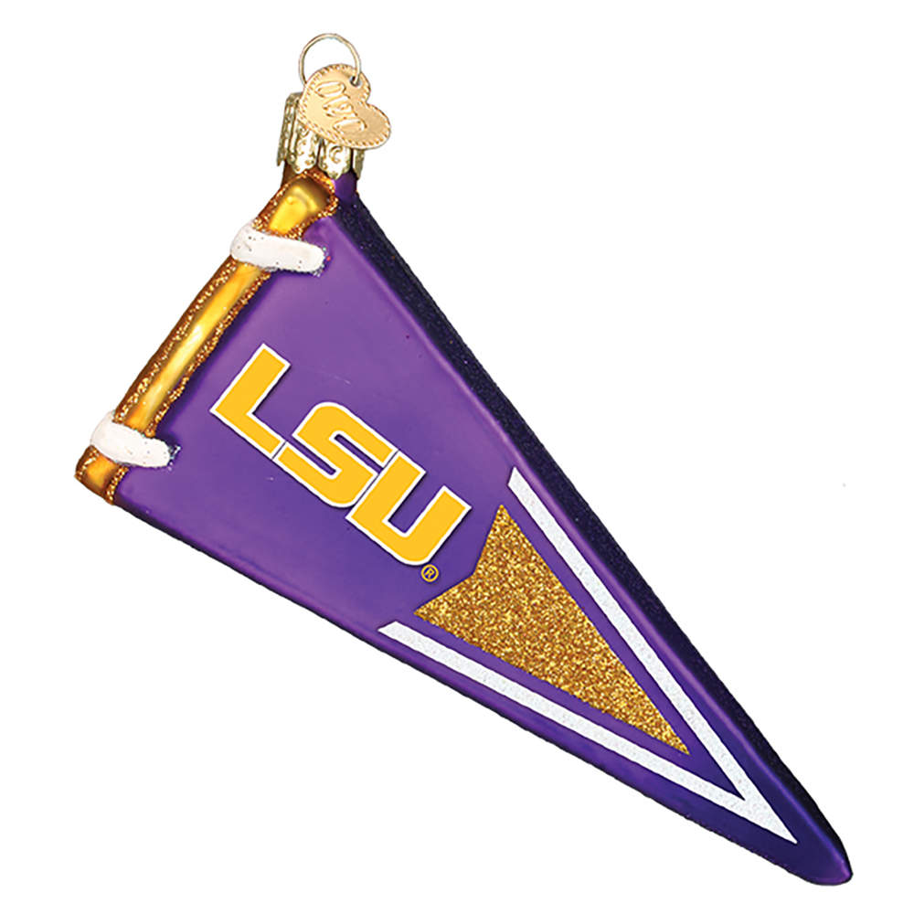 Collegiate Collection Louisiana State Univ Pennant - No Box by Old World Christmas (Newer)-1