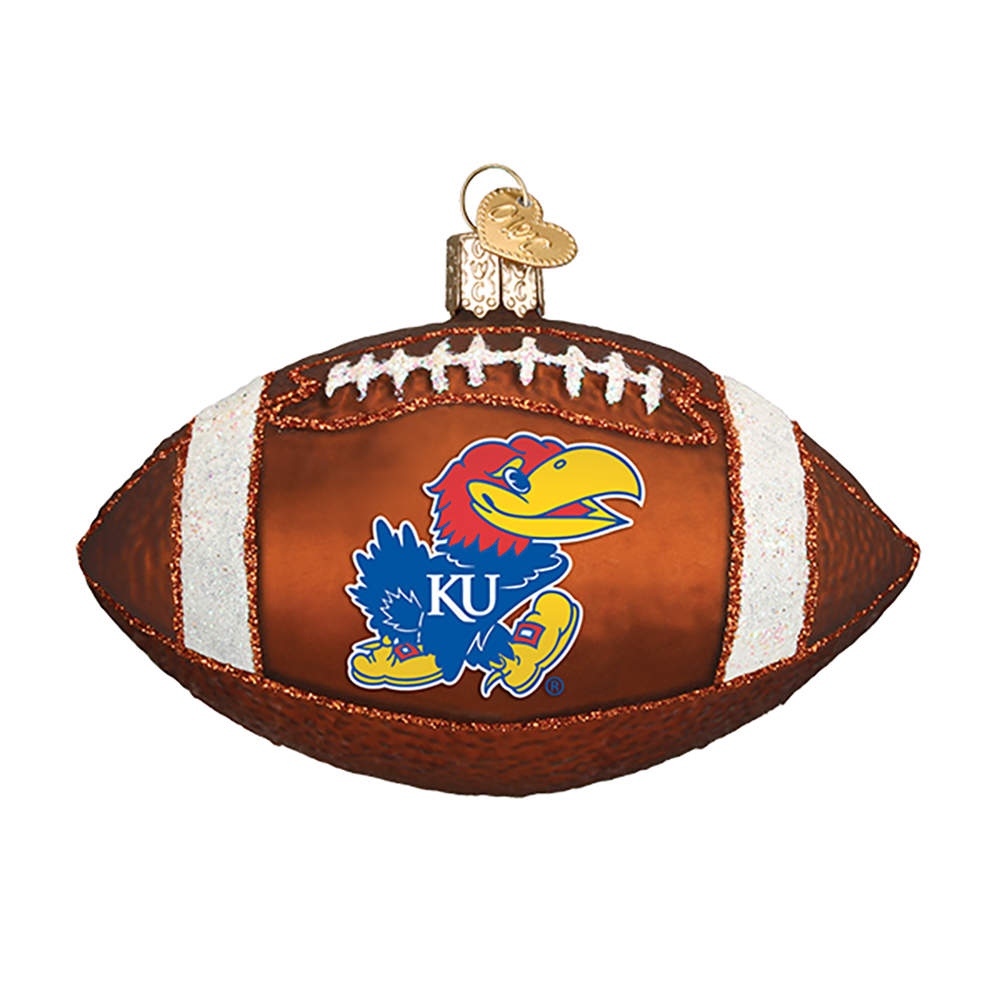 Collegiate Collection University Of Kansas Football - Boxed by Old World Christmas (Newer)-1