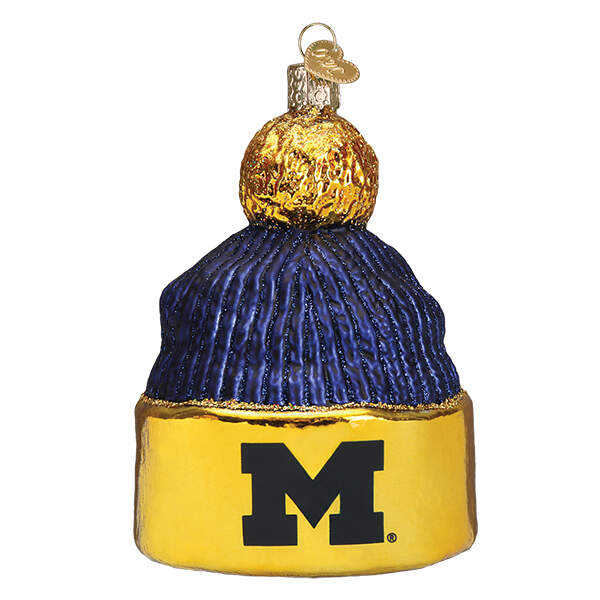Collegiate Collection Univ Of Michigan Beanie - Boxed by Old World Christmas (Newer)-1