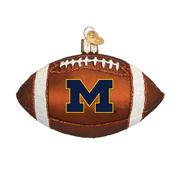 Collegiate Collection Univ Of Michigan Football - Boxed by Old World Christmas (Newer)-1