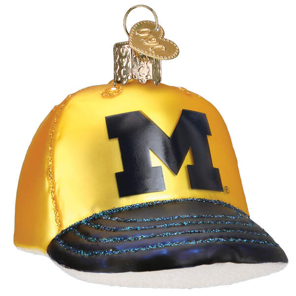 Collegiate Collection Univ Of Michigan  Baseball Cap - Boxed by Old World Christmas (Newer)-1