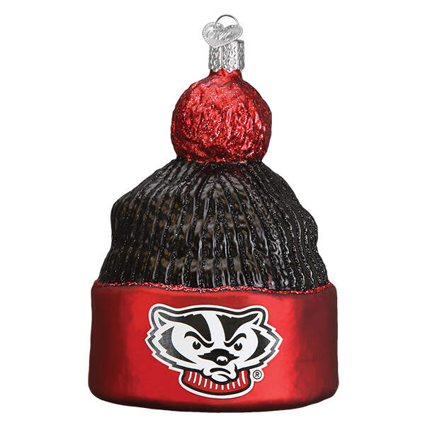 Collegiate Collection Univ Of Wisconsin Beanie - No Box by Old World Christmas (Newer)-1