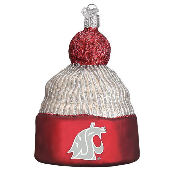 Collegiate Collection Washington State Univ Beanie - With Box by Old World Christmas (Newer)-1