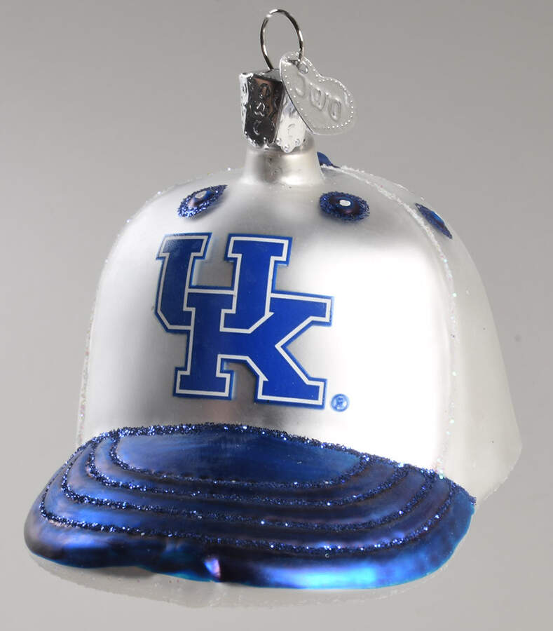 Collegiate Collection Univ Of Kentucky  Baseball Cap - With Box Bx343 by Old World Christmas (Newer)-1