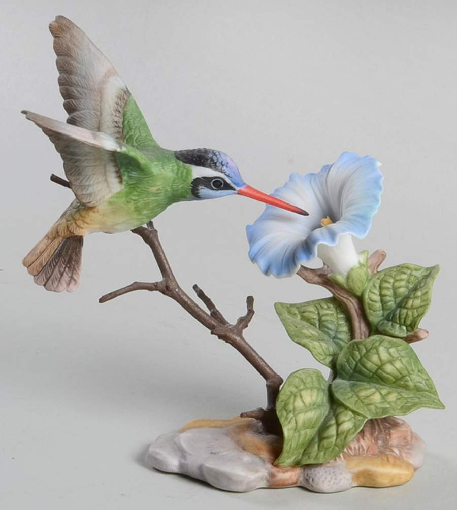 Hummingbirds White-Eared W/ Morning Glory - Boxed by Maruri-1