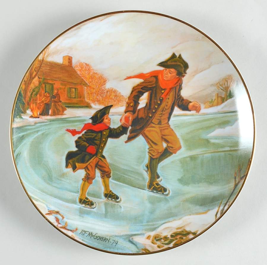 Christmas Commemoratives The Skating Lesson - Boxed by Museum Collections-1