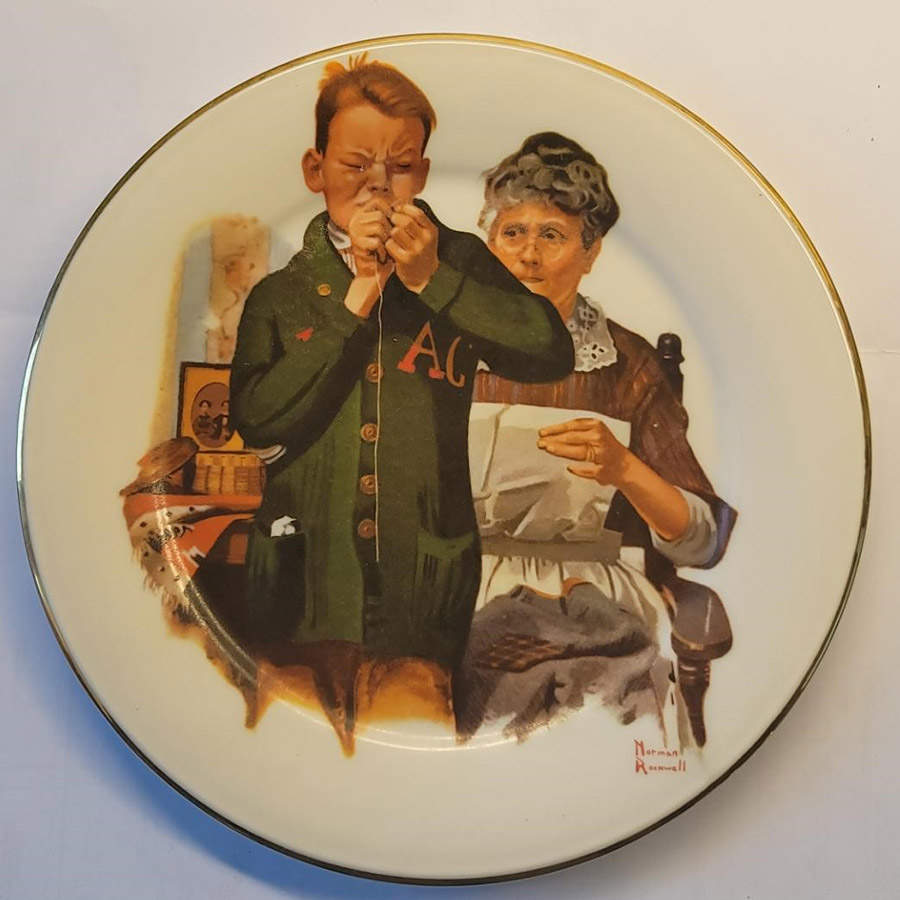 Norman Rockwell Plates Helping Mother - Boxed by Monarch (Japan)-1