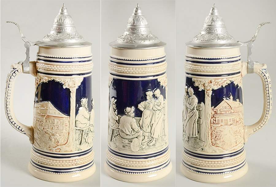 Marzi & Remy Steins Pastoral Scene-Cobalt - No Box by Marzi & Remy-1