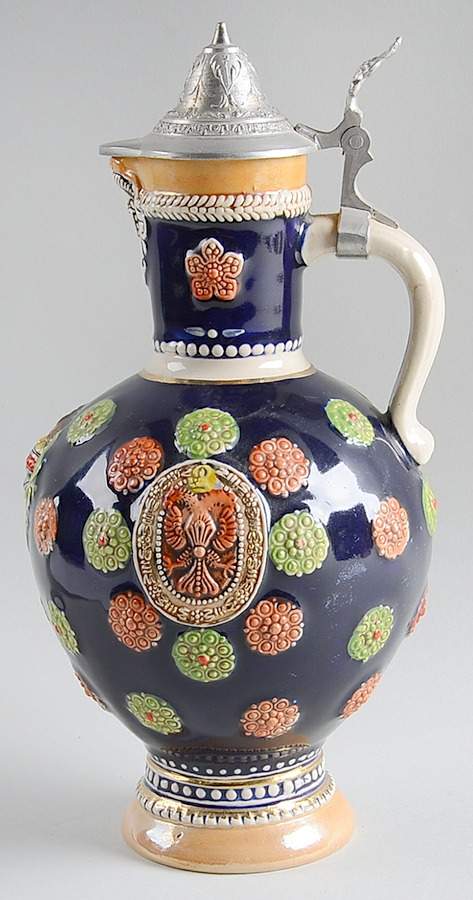 Marzi & Remy Steins Pitcher With Lid-Cobalt - No Box by Marzi & Remy-1
