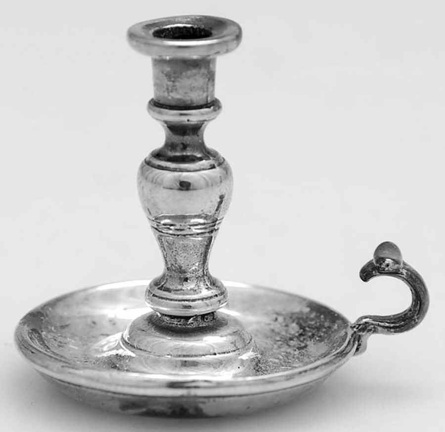 Doll House Miniatures-Sterling Candlestick - Boxed by Metropolitan Museum-1