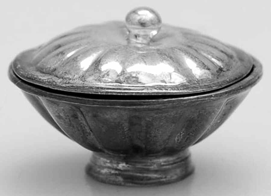 Doll House Miniatures-Sterling Covered Bowl - Boxed by Metropolitan Museum-1