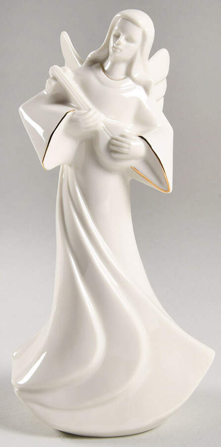 Holy Night Nativity-Large Angel With Lute - No Box by Mikasa-1