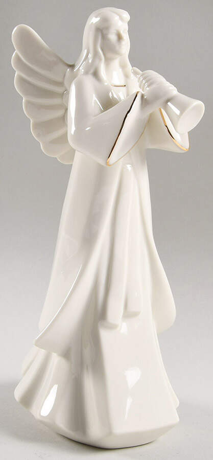 Holy Night Nativity-Large Angel With Horn - No Box by Mikasa-1