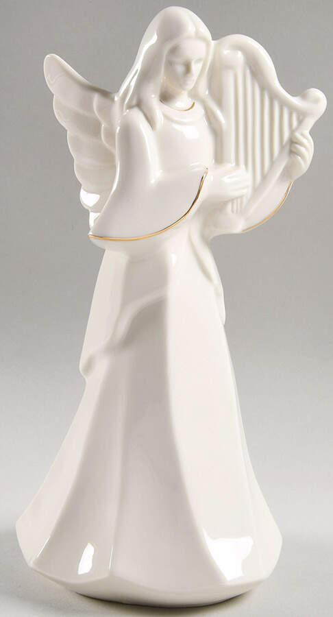 Holy Night Nativity-Large Angel With Harp - No Box by Mikasa-1
