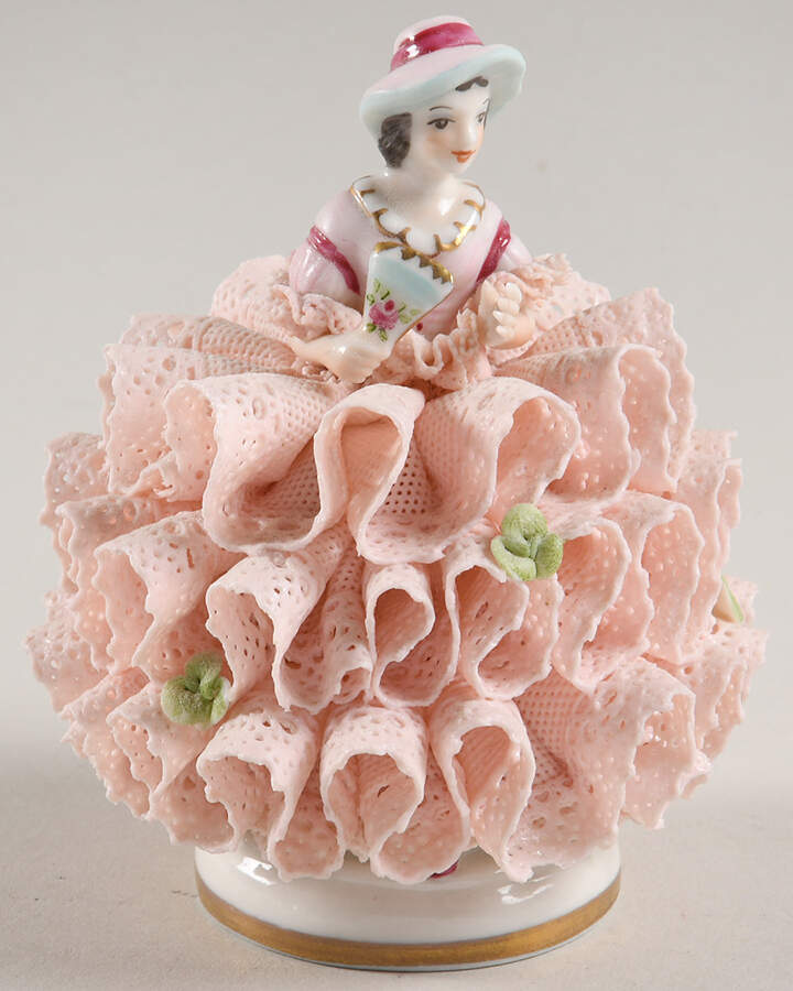 Irish Dresden Lace Figurines Kathleen - Boxed by Muller & Co-1
