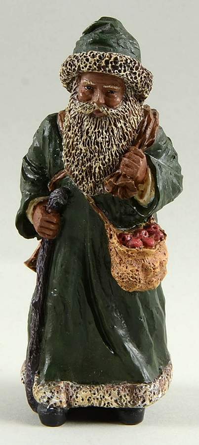 All God's Children Santas Father Christmas-Sack Of Apples-Black - Boxed by Miss Martha Originals-1