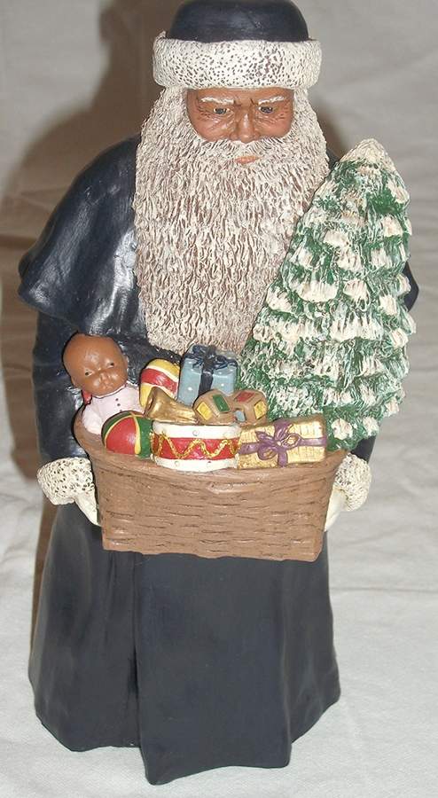 All God's Children Santas Father Christmas-Black - Boxed by Miss Martha Originals-1
