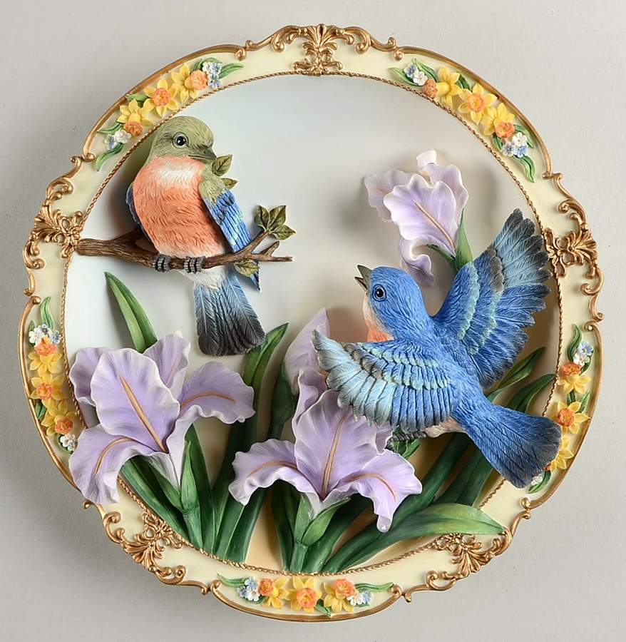 The Four Seasons Spring-Bluebird With Iris - No Box by Maruri-1