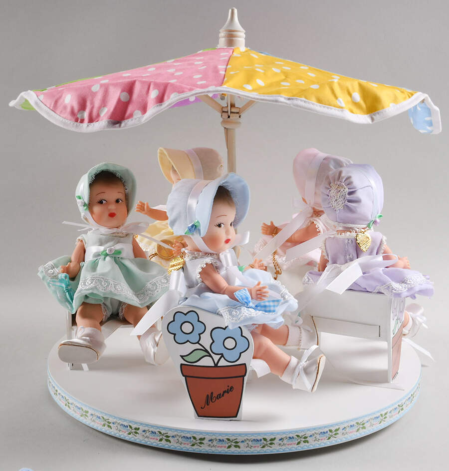 Dionne Quintuplets Quintuplets With Carousel - Boxed by Madame Alexander-1