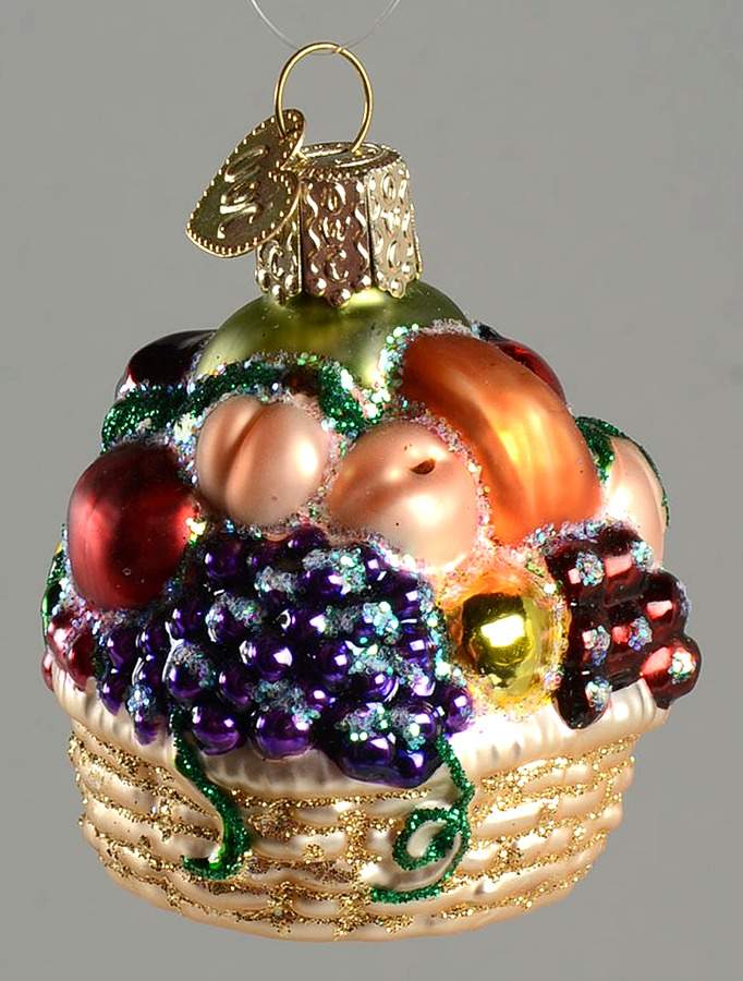 Bride's Tree Collection Bountiful Fruit Basket-Generosity - No Box by Old World Christmas (Newer)-1