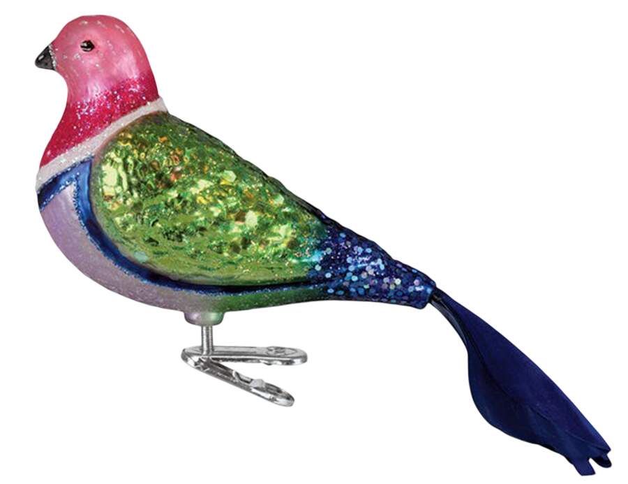 Birds - Clip-On Pink Fruit Dove - No Box by Old World Christmas (Newer)-1