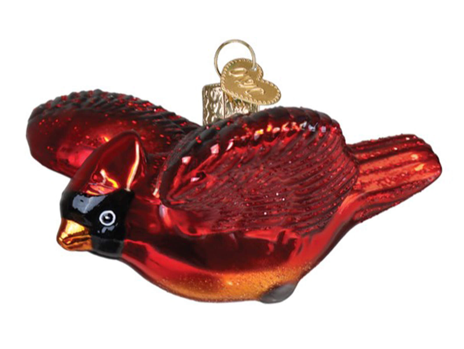Birds-Hanging Cardinal In Flight - No Box by Old World Christmas (Newer)-1