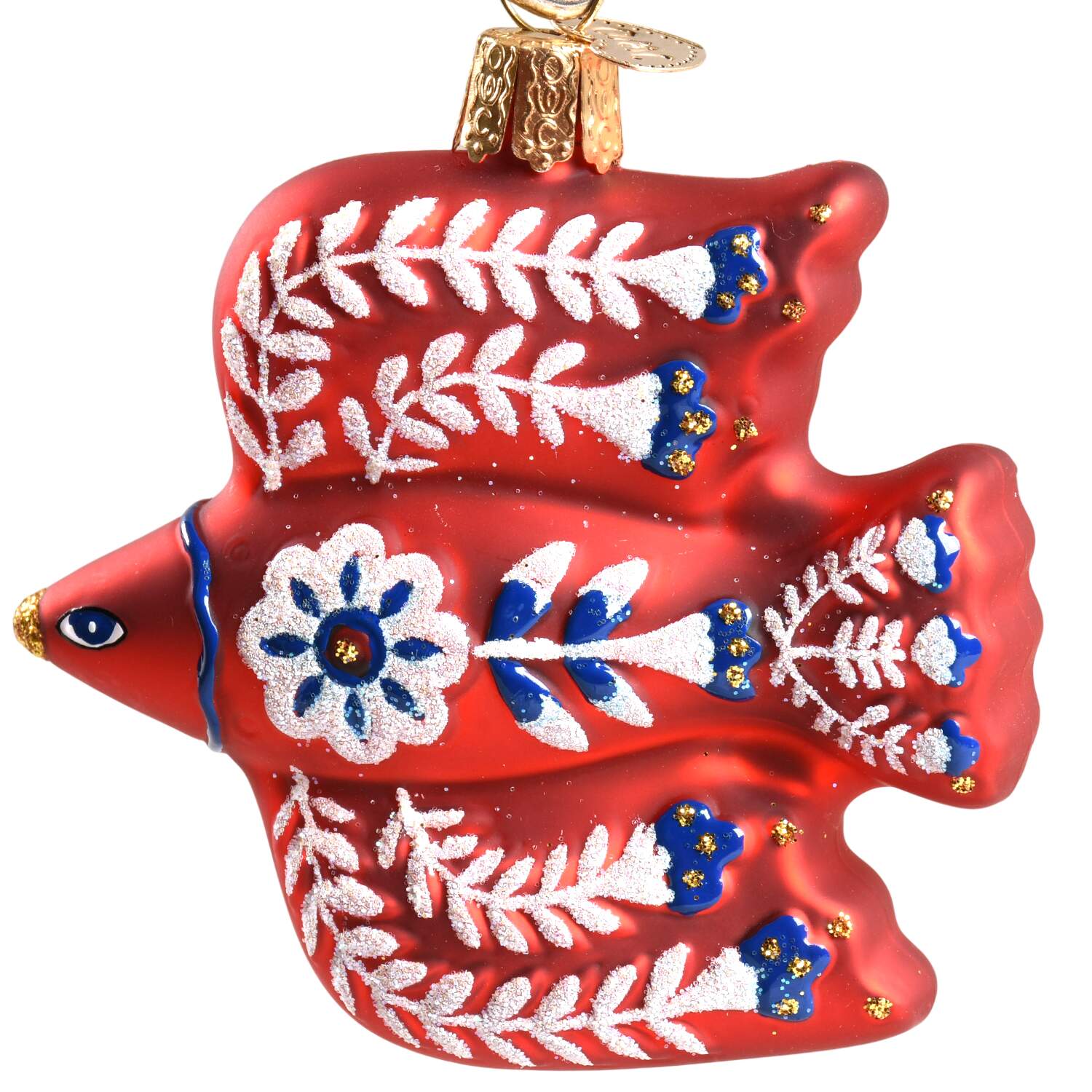 Birds-Hanging Folkfeather Thrush - No Box by Old World Christmas (Newer)-1
