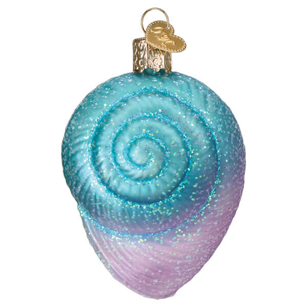 Fish and Marine Life Fanciful Spiral Shell - Nb701, No Box by Old World Christmas (Newer)-1
