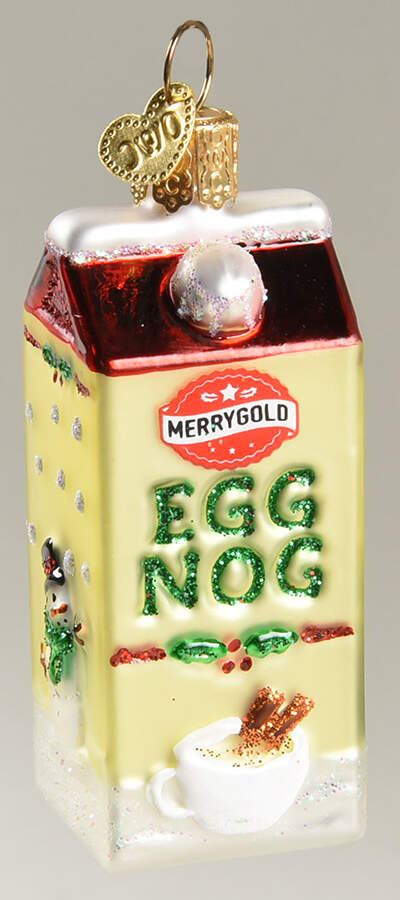 Food and Drink Eggnog Carton - Nb697, No Box by Old World Christmas (Newer)-1