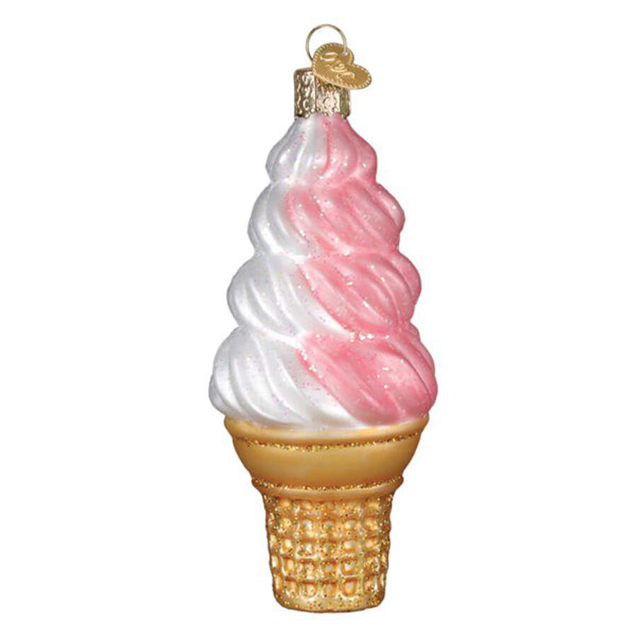 Food and Drink Strawberry Swirl Soft Serve - Nb712, No Box by Old World Christmas (Newer)-1
