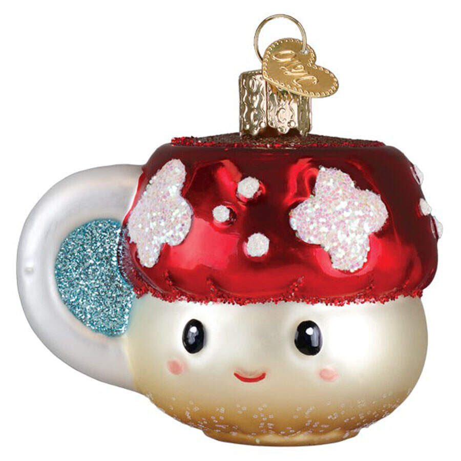 Food and Drink Mushroom Coffee - Nb724, No Box by Old World Christmas (Newer)-1