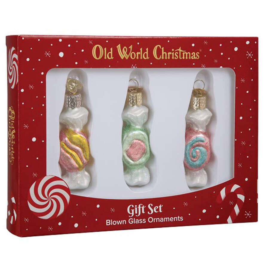 Food and Drink Salt Water Taffy Set Of 3 - Boxed by Old World Christmas (Newer)-1