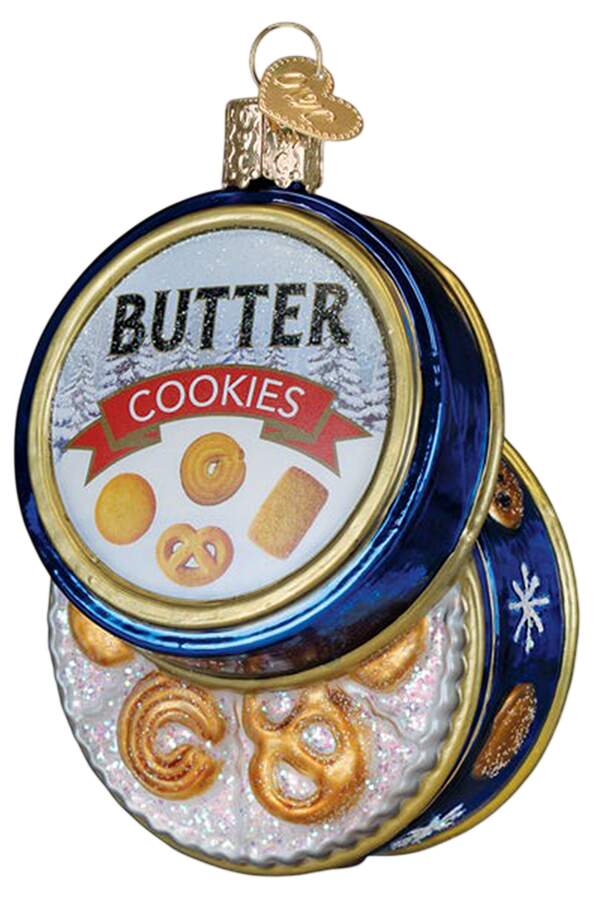 Food and Drink Butter Cookies Tin - Nb736, No Box by Old World Christmas (Newer)-1