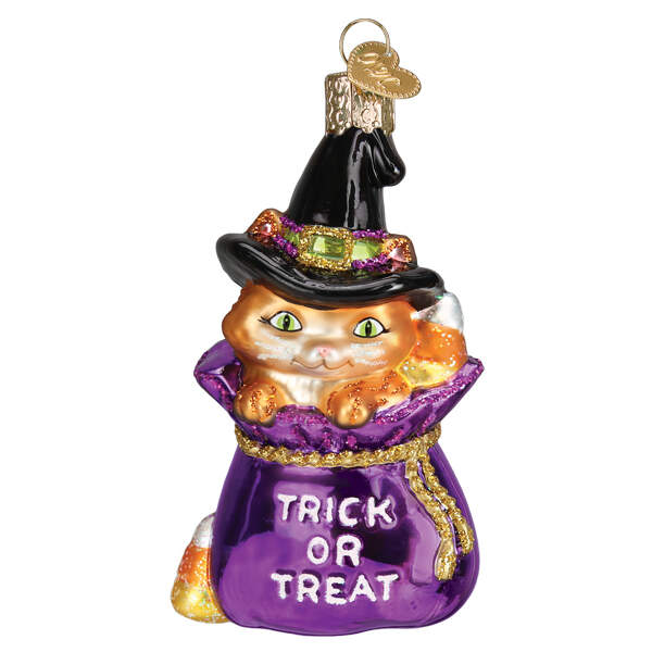 Halloween Trick-Or-Treat Kitty - No Box by Old World Christmas (Newer)-1