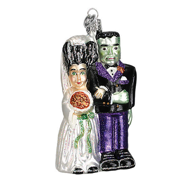 Halloween Frankenstein & Bride - No Box by Old World Christmas (Newer)-1