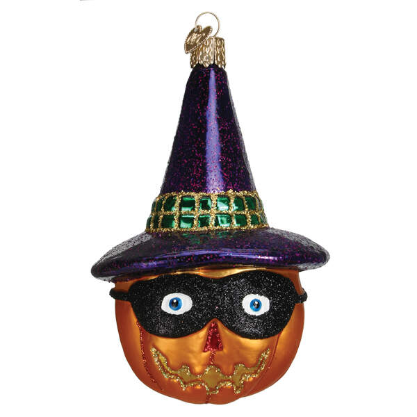 Halloween Masked Jack O'Lantern With Hat - No Box 63a by Old World Christmas (Newer)-1