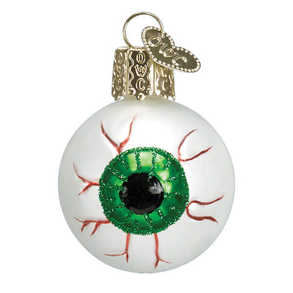 Halloween Evil Eye-Green - No Box 37a by Old World Christmas (Newer)-1