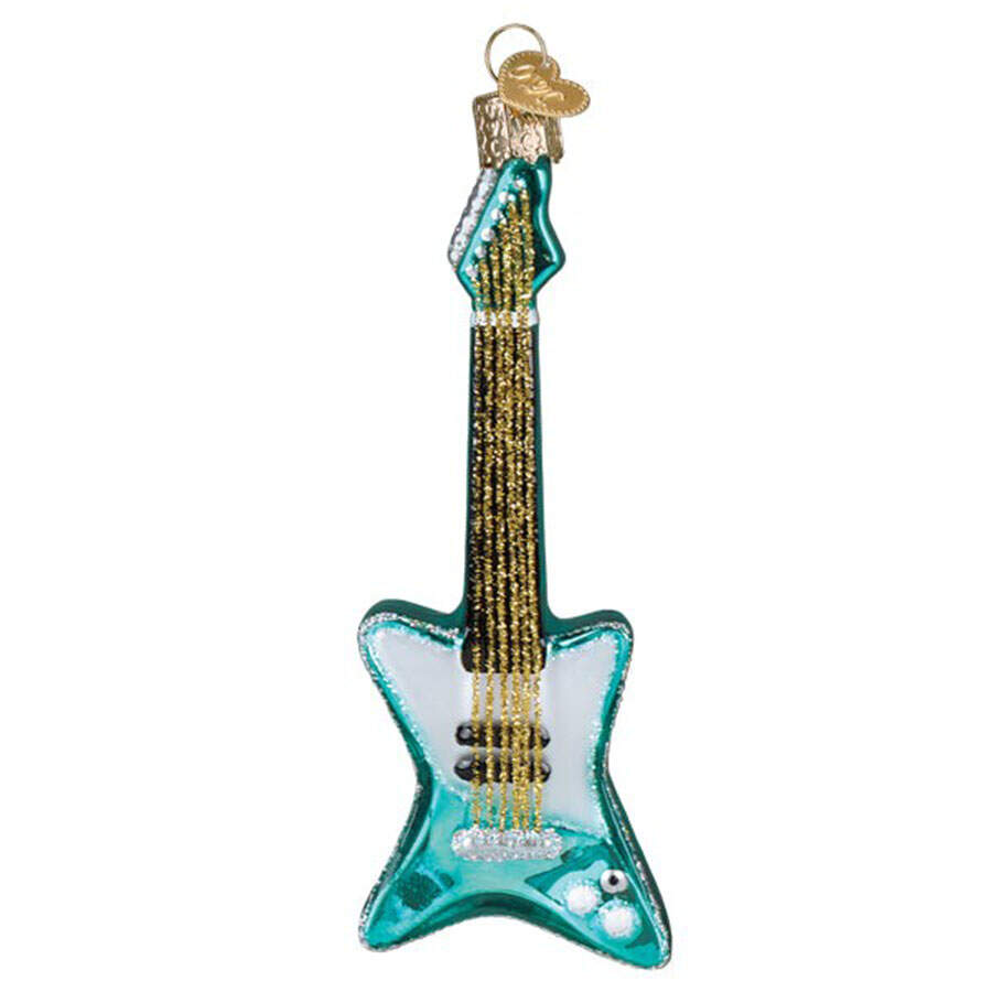 Music Rockin' Electric Guitar - No Box by Old World Christmas (Newer)-1
