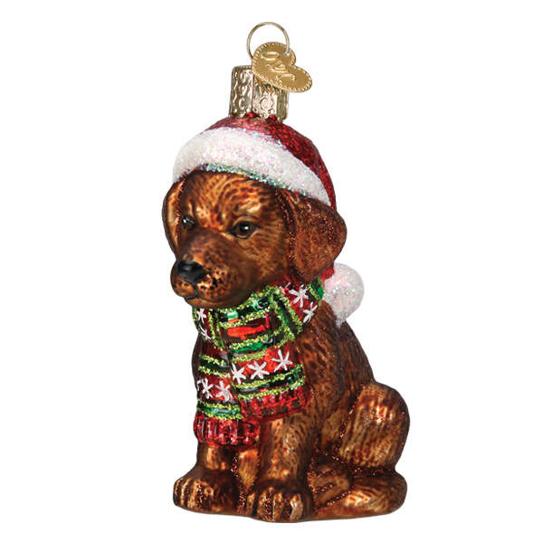 Animals Holiday Chocolate Labrador Puppy - Nb640, No Box by Old World Christmas (Newer)-1