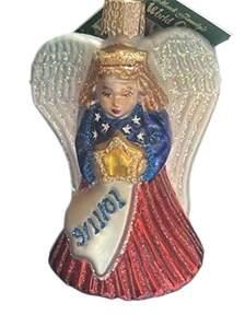 Patriotic Remembrance Angel 9-11-01 - No Box by Old World Christmas (Newer)-1