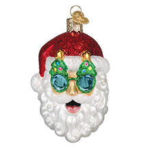 Santa and Mrs Claus Christmas Tree Shades Santa - No Box by Old World Christmas (Newer)-1