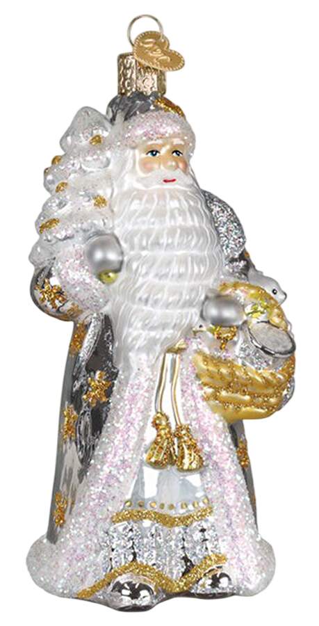 Santa and Mrs Claus Sterling Santa - No Box by Old World Christmas (Newer)-1