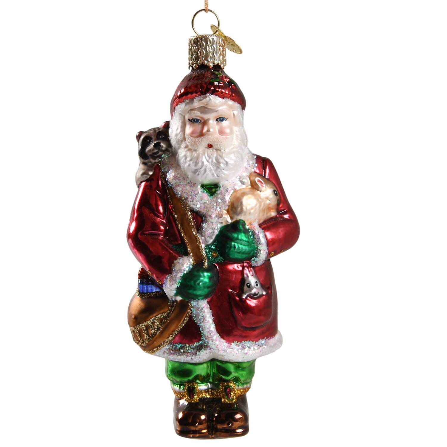 Santa and Mrs Claus Woodland Santa - No Box by Old World Christmas (Newer)-1