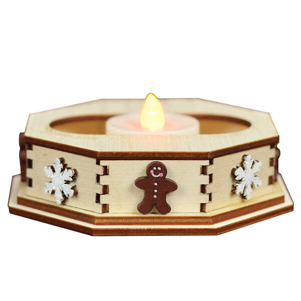 Ginger Cottages Snowflake Tealight Display-Small - Boxed by Old World Christmas (Newer)-1