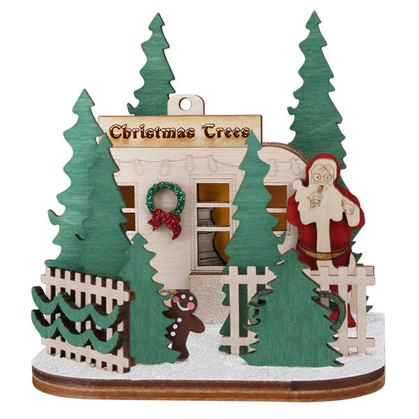 Ginger Cottages Christmas Tree Lot - Boxed by Old World Christmas (Newer)-1