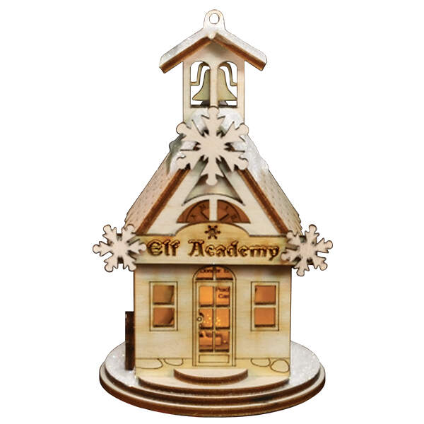 Ginger Cottages Elf Academy One Room Schoolhouse - Boxed by Old World Christmas (Newer)-1