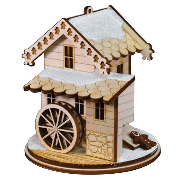 Ginger Cottages Ginger Man Grist Mill - Boxed by Old World Christmas (Newer)-1