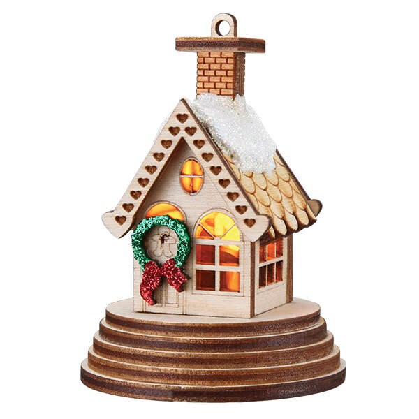 Ginger Cottages Elf Cottage-Illuminated - With Box by Old World Christmas (Newer)-1