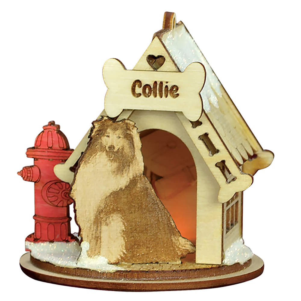 K9 Cottages Collie - With Box by Old World Christmas (Newer)-1