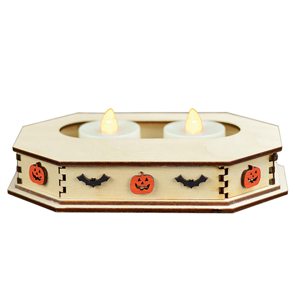 Ginger Boo Spooky Tealight Display-Large - Boxed by Old World Christmas (Newer)-1